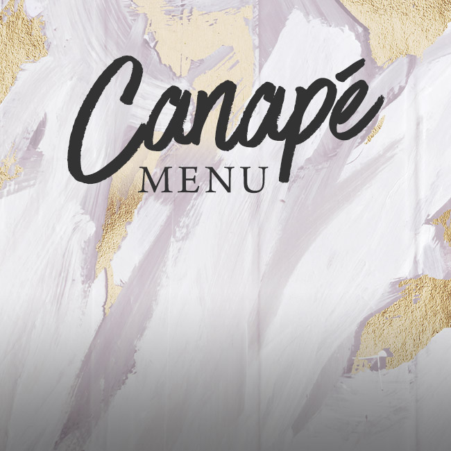 Canapé menu at The Hand & Sceptre
